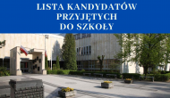 Listy osób przyjętych do szkoły