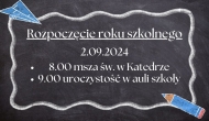 Rozpoczęcie roku szkolnego 2024/2025