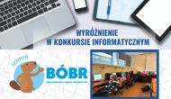 Wyróżnienie w konkursie informatycznym Bóbr 
