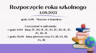 Rozpoczęcie roku szkolnego 2023/2024